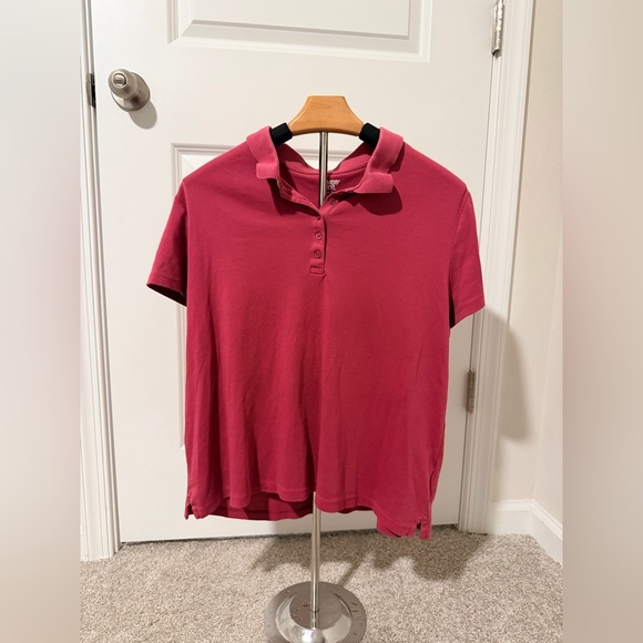 Lands’‎ End Red/Pink Collared Shirt – Size XL/P - Picture 2 of 8